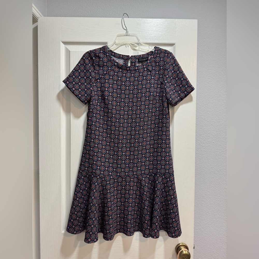 Banana Republic Bright Geometric Patterned Short Sleeve Dress
